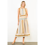 STRIPE MIDI DRESS