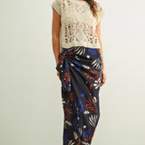 MULTI PRINT WRAP SKIRT