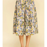 FLORAL PRINT A LINE SKIRT
