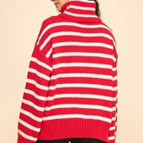 STRIPE TURTLE NECK SWEATER