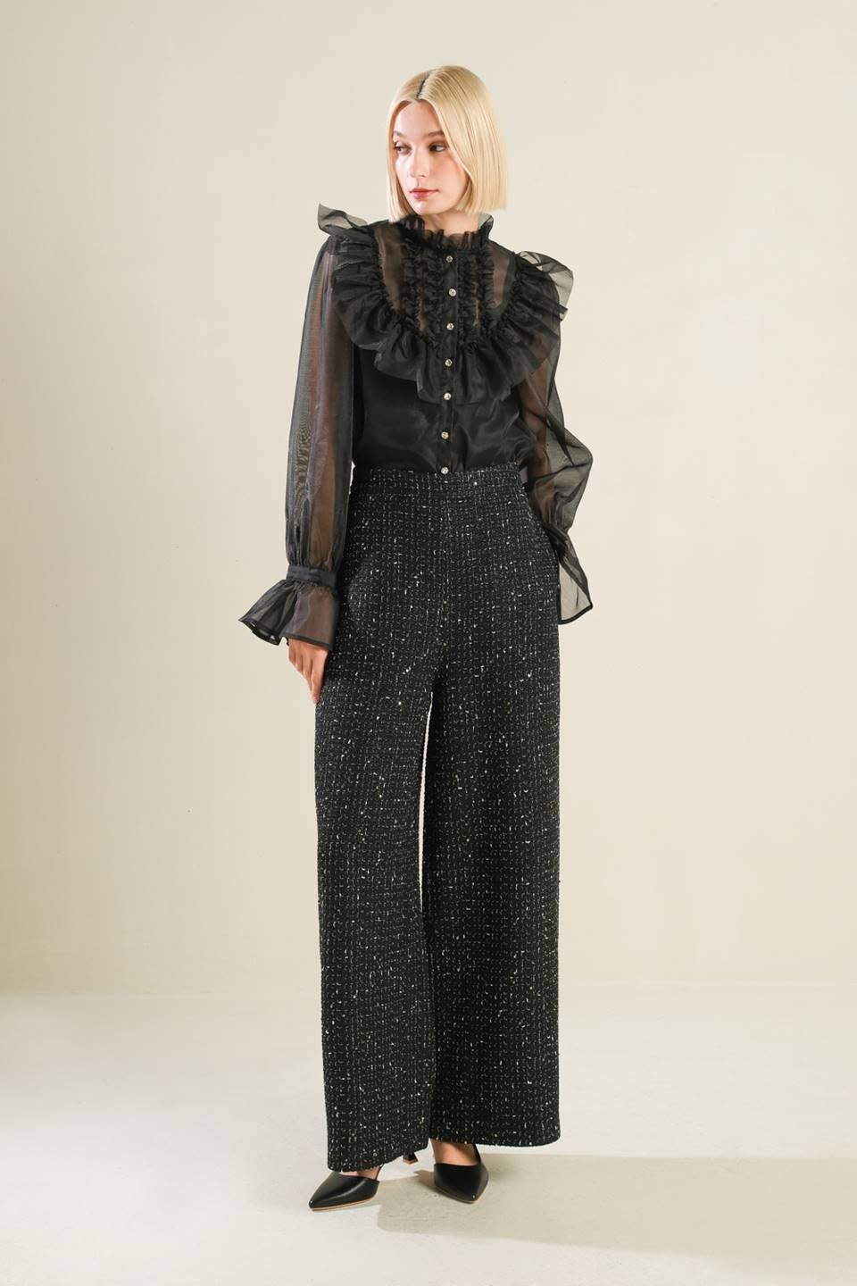 TWEED SEQUIN PANT