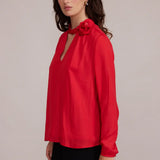 LEIGHTON HIGH NECK ROSE TOP