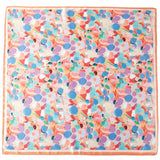 FLORAL PRINT ORANGE SILKY BANDANA NECK SCARF
