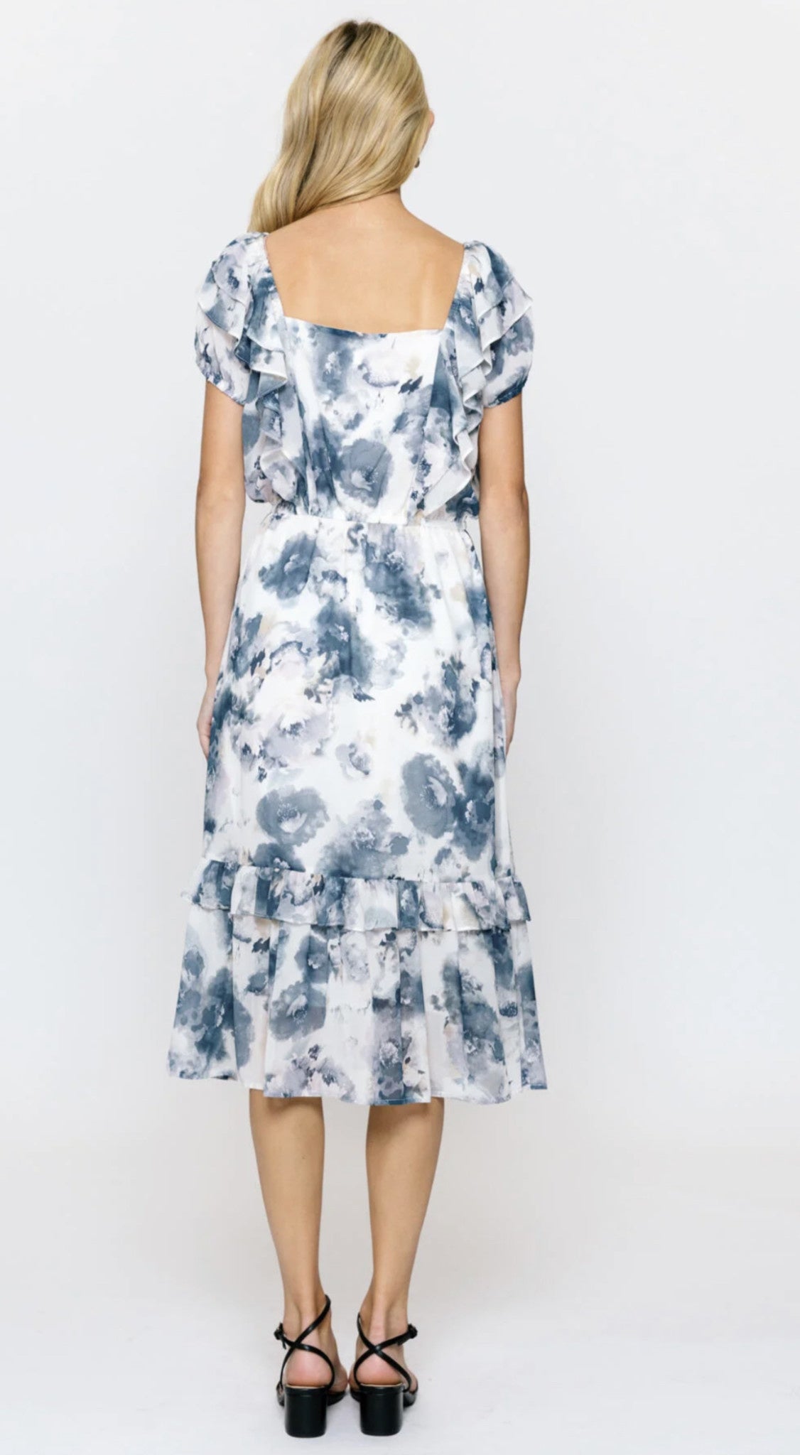TIE DYE CHIFFON DRESS