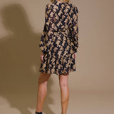 WOVEN JACQUARD MINI DRESS
