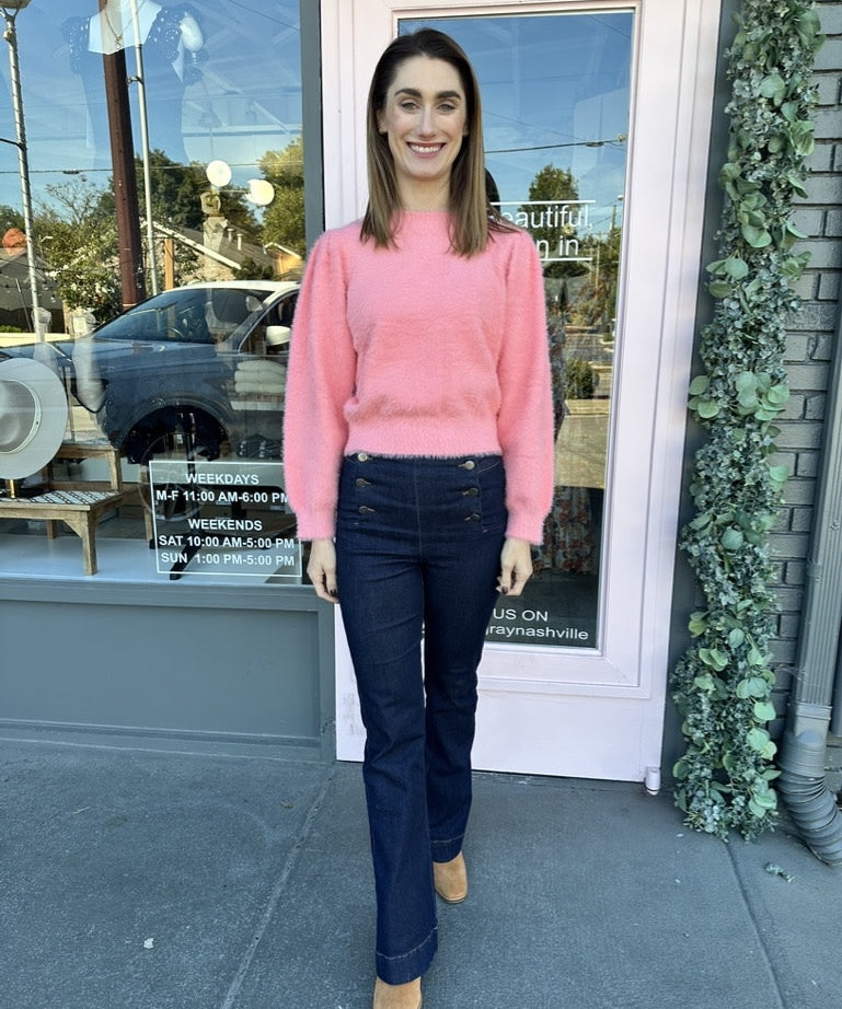 CREWNECK BUBBLE SLEEVE SWEATER