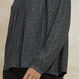 JACQUARD SELF TIE LSLV TOP