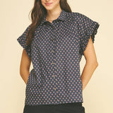 GEOMETRIC DIAMOND PRINT SHIRT