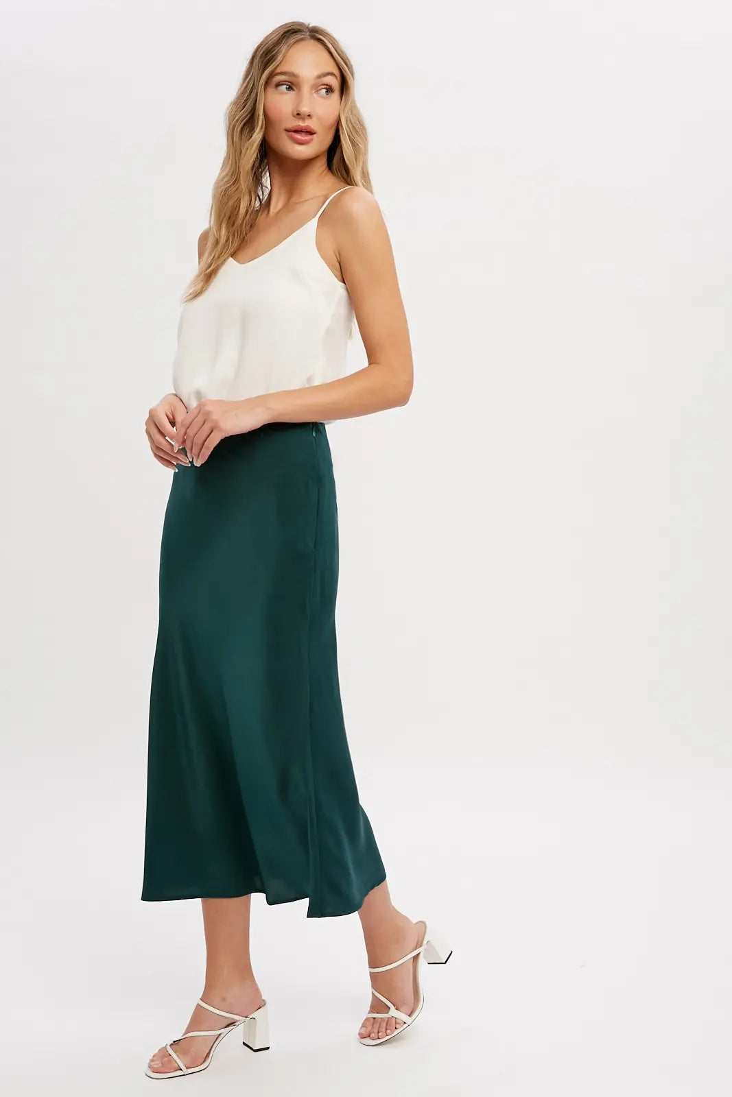 SATIN MIDI SKIRT (Additional Colors)