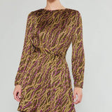Printed Mini Pleats Dress