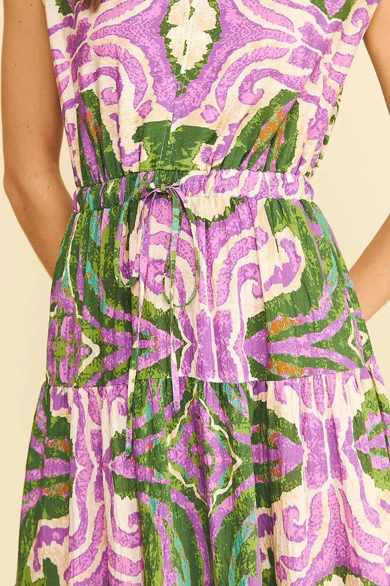 BOHEMIAN PATTERN SLVLESS MAXI