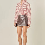 LILY STRIPE RUFFLE BLOUSE