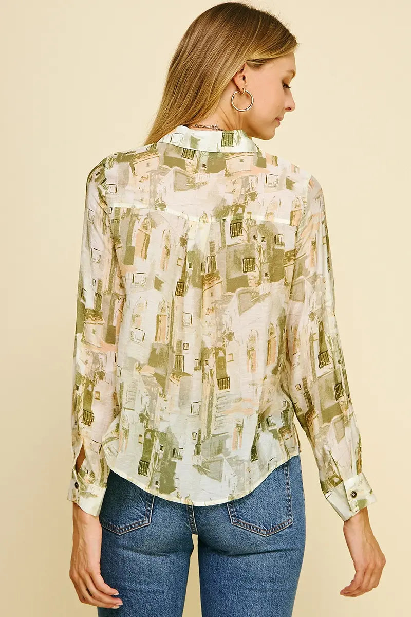 FRENCH SCENIC PRINT TOP (additional colors)