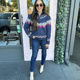 HALF ZIP KNIT SWEATER