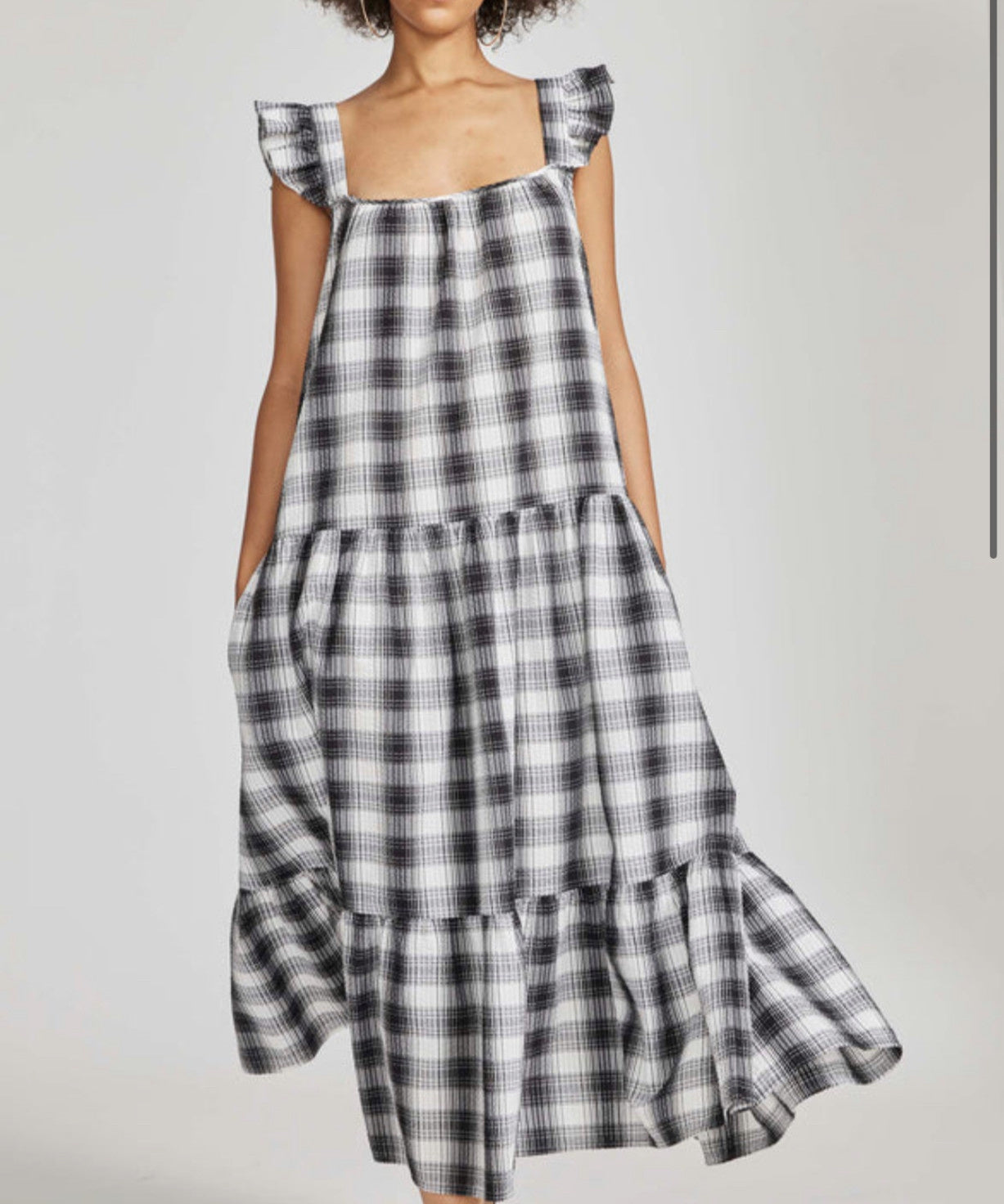 PLAID LIFE MIDI DRESS
