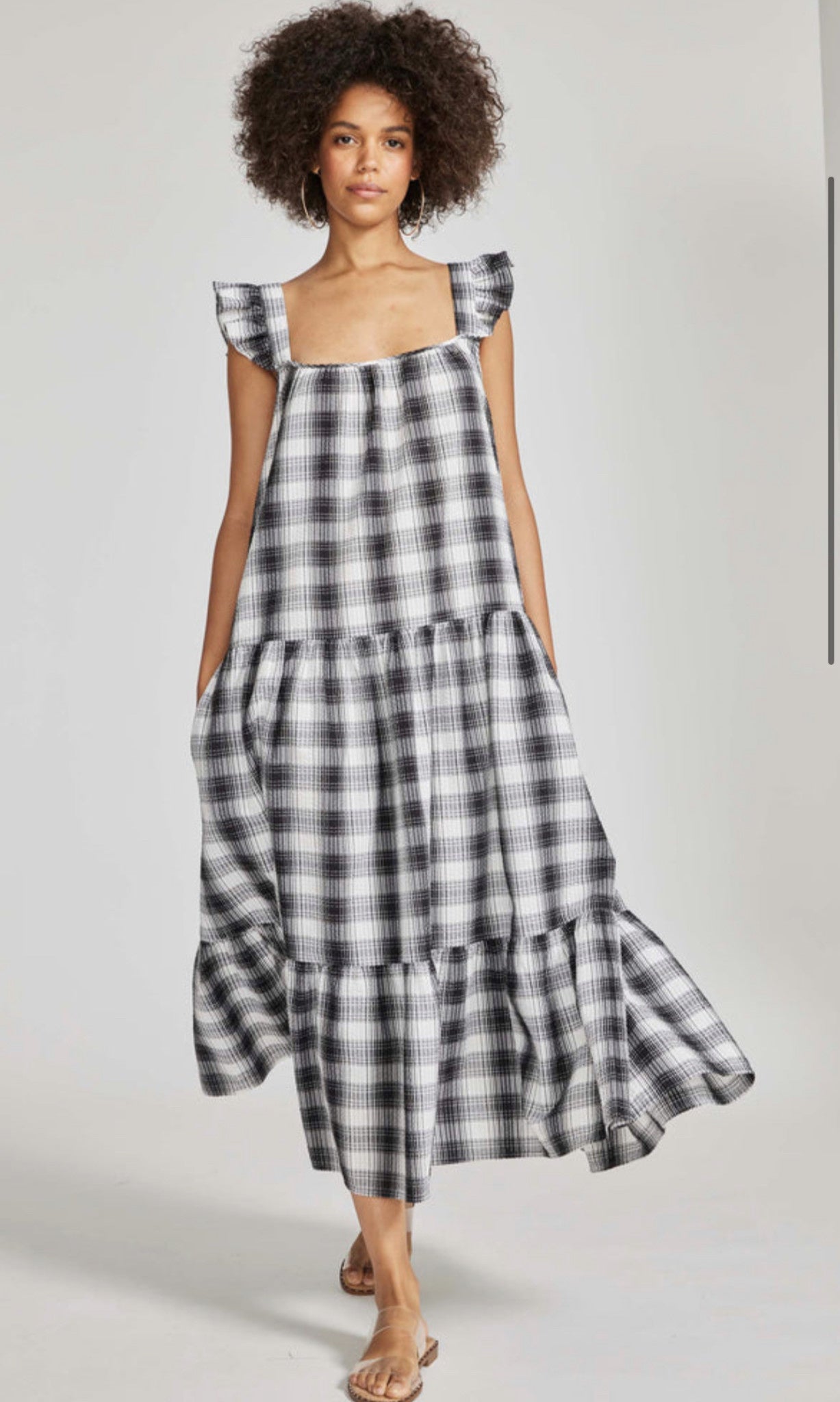 PLAID LIFE MIDI DRESS