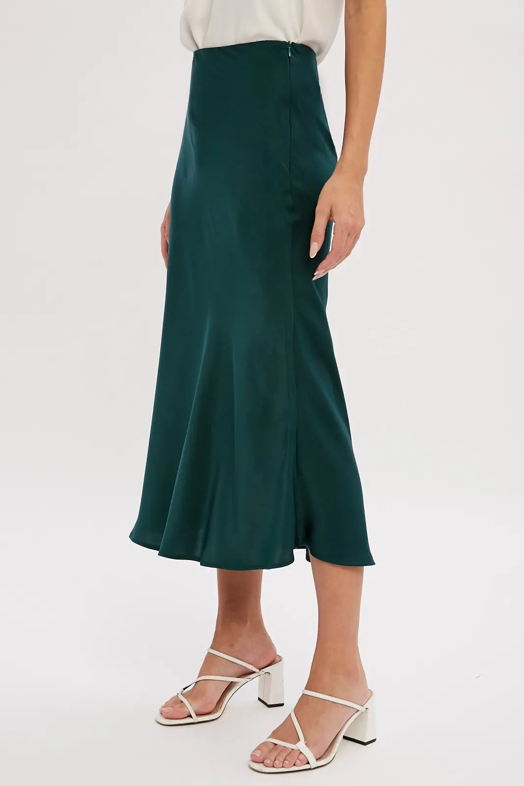 SATIN MIDI SKIRT (Additional Colors)