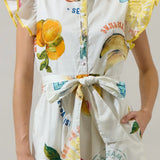 ZAHRA FRUIT MINI DRESS W/BELT