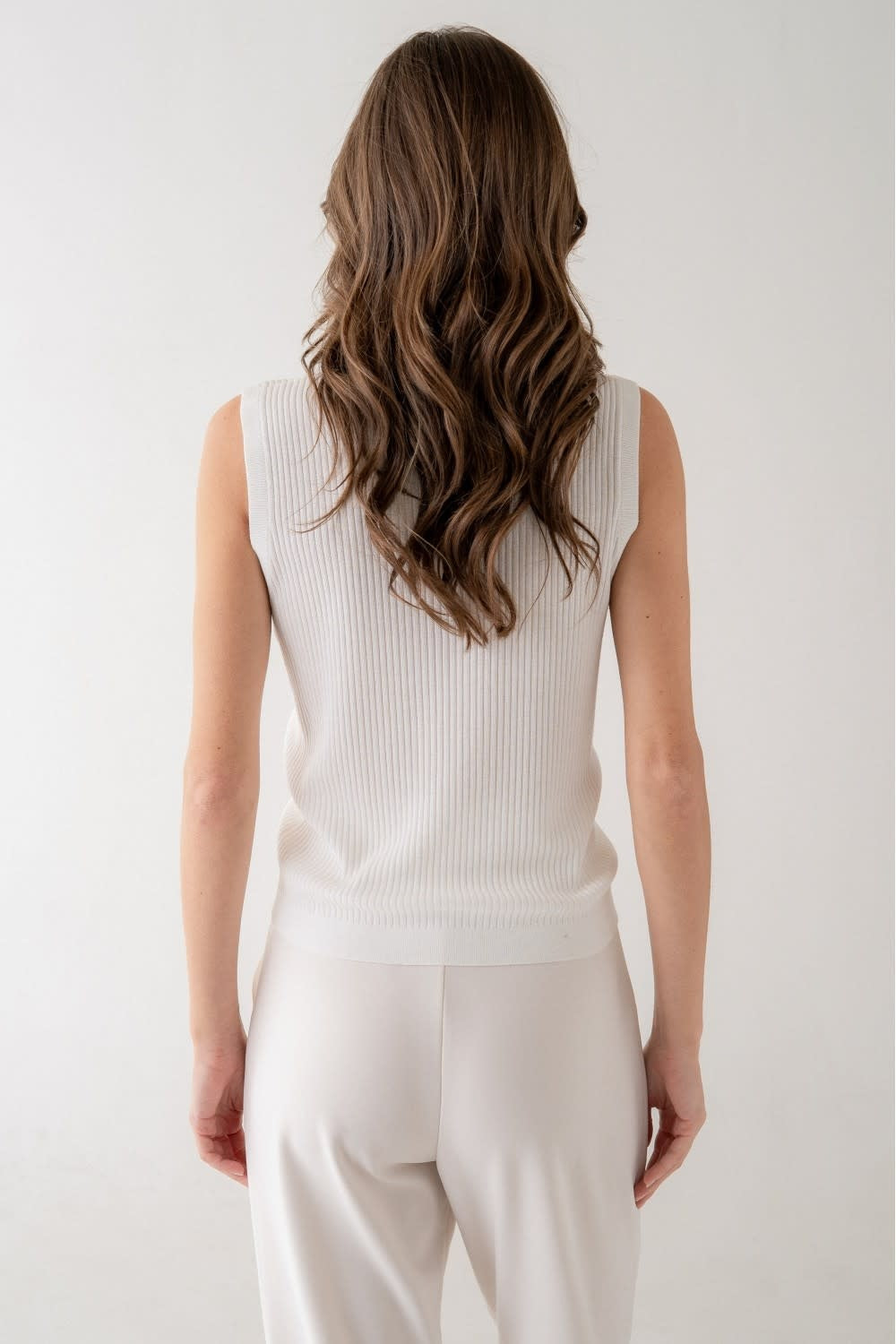 RIBBED SLVLESS KNIT TANK