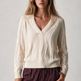 Texture Knit Wave Sweater