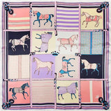 SILK PINK TROTTING HORSE SCARF