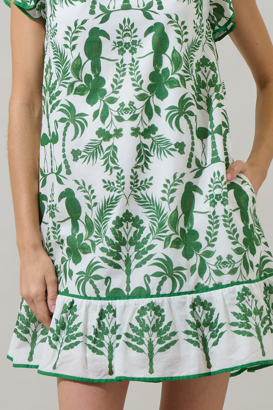 DAVINA FLORAL SHIFT MINI DRESS