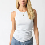RIBBED HIGH SCOOP NECK TANK