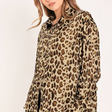 Silky Leopard Button Down Blouse