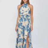 TIE BACK HALTER MAXI
