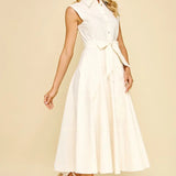 SLVLESS BUTTON DOWN DRESS