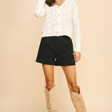 PEARL BUTTON DOWN KNIT CARDIGAN