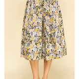 FLORAL PRINT A LINE SKIRT