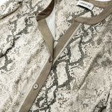 Snakeskin Printed Button-down Blouse