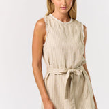 FRINGE HEM MINI DRESS W/BELT