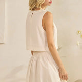 POPLIN CROP TANK TOP