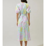 ALEXIA FLORAL TIERED MIDI DRESS