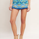 MEDITERRANEAN STYLE PRINT SKORT