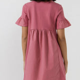 KNIT MIX MINI DRESS WITH POCKETS