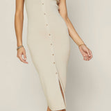 SLEEVELESS KNIT DRESS