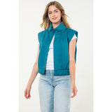 QUILTED ZIP UP VEST