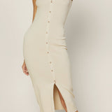 SLEEVELESS KNIT DRESS