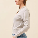 CHRISSY JEWEL NECK SWEATER