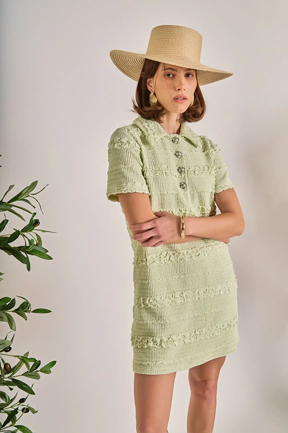 KALI TEXTURE MINI DRESS