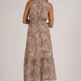 SNAKE SKIN PATTERNED MIDI