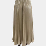 Metallic Pleat Silver Skirt