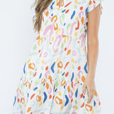 ABSTRACT PRINT MAXI DRESS