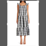 PLAID LIFE MIDI DRESS