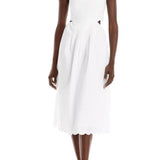 ALBA SCALLOPED & CUT OUT MIDI DRESS