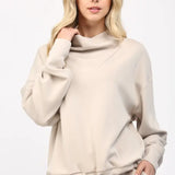 BUTTER SOFT COWL NECK SWEATSHIRT (additional colors)