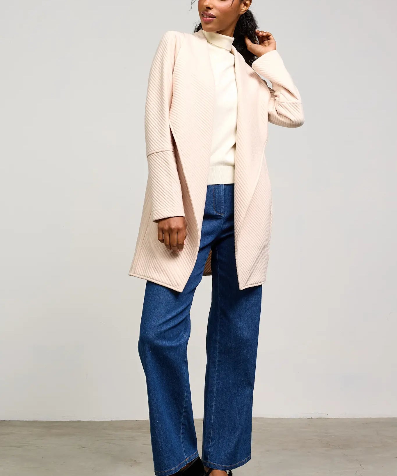 OPEN FRONT KNIT CARDIGAN